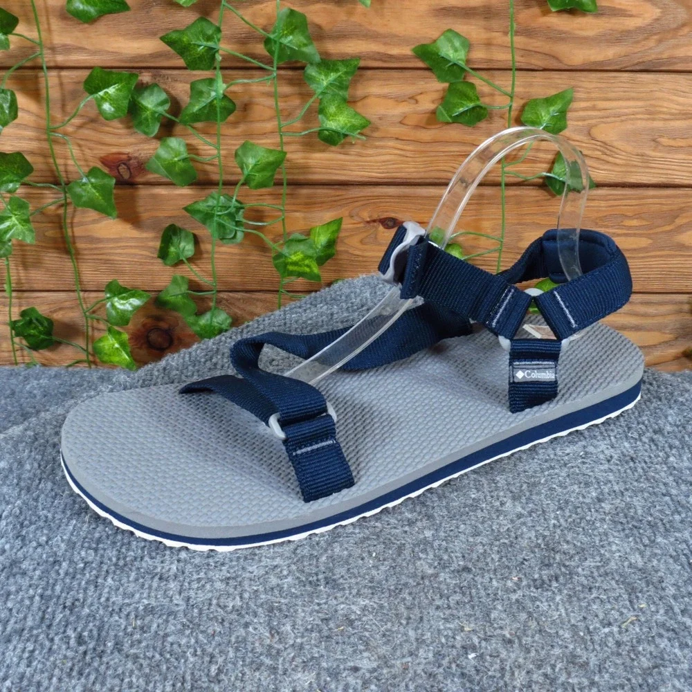Columbia Red River Mens Strappy Sandals Size 13 Outdoor Water Navy Blue Grey